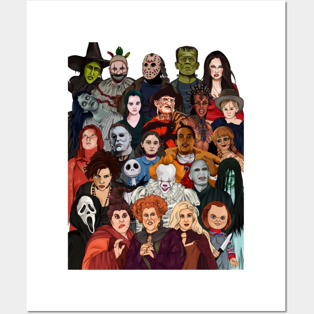 Horror Movie Characters Wall Art by Annabalynne